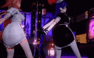 【跳舞 制服 黑丝 巨乳 乳摇】?【影&神子】-提线木偶?Raiden Shogun&Yae Miko-Marionette~