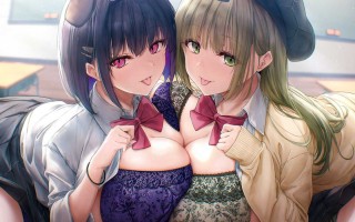 【JK×2的龟兔受孕竞速🥰】RJ01384151【未想可みいろ】【Wおほ声】うさみとかめこの処女卒業競争えっち。どすけべ爆乳JKによる緩急ハメ比べおま〇こサンドイッチ 