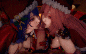 [3D动画/Elarbaby] 大佬26.01月新作：D54-八重神子&雷电将军 性感圣诞女神姐妹花激情双飞 [2.3G]