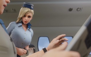 3D 守望先锋 天使空姐