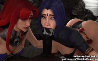 【3D动画】 【BlackBirdNSFW】 11月新作:2B Time + Raven X Starfire 【1.85G】