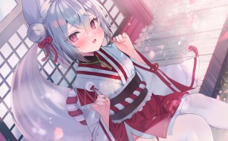 RJ01322058【CV.中井みのる】憩雲大社『お狐姉妹と癒しの月夜』～お狐姉妹のクールで内気な三女、春月