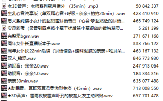 【中文音声】【二十八部合一】#烛灵儿 生日会舰长音声合集 【舔耳/哄睡/R18情景/无插入】【MP3/WAV版】【10小时+合集/共10GB】