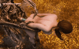 【1K/无修】新作-Skyrim4ever-上古卷轴女主外出森林探险惨遭树妖束缚巨根内射