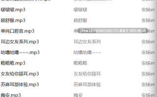 虎牙安妹er中文音声合集【172M】