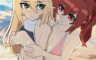 【口交 乳交 骑乘 吞精 内射】Blazblue Beach Full Version