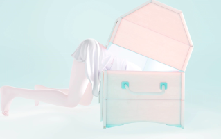 [0.1]b站二狸被卡在宝箱里翘起小屁股