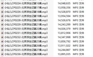 【有声小说/133A合集/43小时/1.7GB】#小仙儿 北京浮生记【MP3版】 