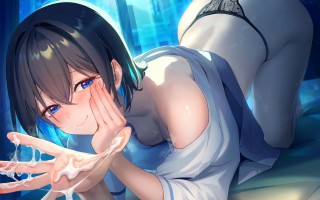 RJ01324465【こやまはる】年下彼女の連続射精するまで寝かさないオナサポ手コキ