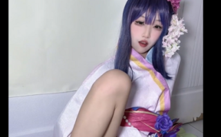 清纯可爱雷电影cos，自慰喷水