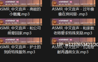 P站ASMR录音中文音声合集【1.08G】