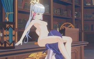 雷电将军帮神里绫华舔逼 原神 miuna作品