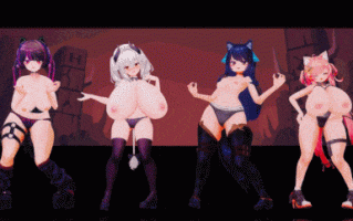 ［MMD］Helltaker - SvartLilja, Maon, Ichigo & Milltina