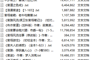 【小说/合集】56篇官场文合集【2亿字+/416MB/TXT】【肉文/后宫/正常向】