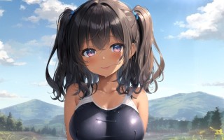 RJ01391927【神間みと】エッチな事を知らない褐色〇リ巨乳でスク水姿の姪っ子に叔父さんが大人の遊びを教えてみた話【水着/パイズリ/中出し】