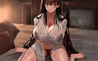 与因为暴雨天被淋湿的女上司的中出sex~【田中】