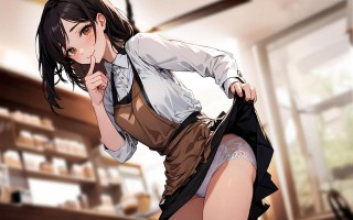 RJ01387083【都みみち】清楚系カフェ店員は憧れの僕にだけ閉店後の裏メニュー誘惑♪制服姿でスキスキ生お◯んこ濃厚サービス 