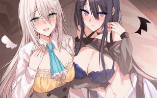 RJ01359805【柚原みう】天使と悪魔のお姉さんに左右からノンストップで囁かれて脳がバグる音声