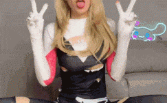 cos女蜘蛛侠 格温用假屌自慰#Cosplay #meriol_chan