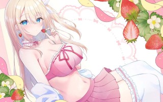 RJ01322255【山田じぇみ子】【KU100】スイーツスイートParfait Life♪いちごとあまあま&〇リ巨乳ボディじぇらーてぃえっち♪