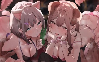 【下班路上被风俗店的兽娘带进店里做运动了🤤】RJ01367678【陽向葵ゅか】コンカフェ嬢の特別サービス ～ワンにゃん娘といちゃらぶエッチしよ?～