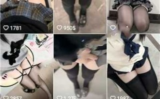 抖音【 悠哉大王 】美腿 学生装JK制服 电动伸缩阳具插B 弹力插【44V1.4G】