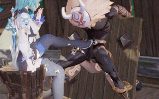 [2D动画]原神——优菈审讯qq人被反擒，狠狠压在胯下肏