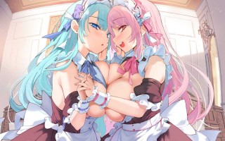 RJ01410440【陽向葵ゅか】【Wメイド孕ませ射精管理】いじわるリゼル姉さん♡とあまあまミルフィ♡「宮廷射精調律メイド」見た目は一緒♡真逆の快感 