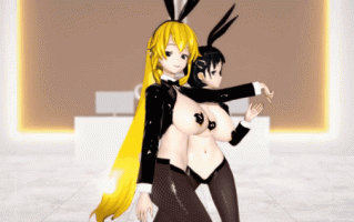 【兔女郎 跳舞 巨乳 乳摇】新作--cobby - 莉法x桐谷直葉 - Naughty【ソードアート・オンライン】