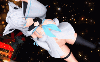 【黑丝 跳舞 乳摇】【MMD】白上フブキ／ドーナツホール-白上吹雪