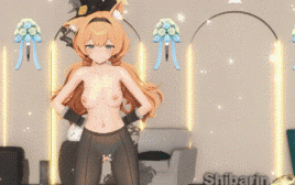 【mmd/贫乳/黑丝/萝莉】蔚蓝档案 伊落玛丽（礼服）裸舞（2分半）