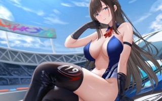 RJ01345547【麦咲輪紫葵】清楚系レースクイーンの1着ご褒美なまエッチ～最速ピストンで連続ロングラン絶頂～