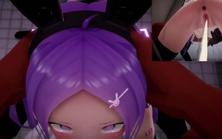 Iwara - 公衆便所でしゃぶってくるメスガキ（白肌ver）