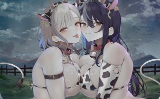 【淫乱牛娘就是要被狠狠播种榨乳😡】RJ01362546【涼花みなせ】【こやまはる】【KU100】デカパイお姉さんたちと楽しく遊ぼう! ミルク牧場でハーレムスキンシップ♪ 