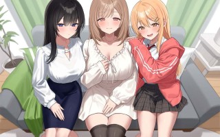 RJ01494053[双耳舔舐 x 双口交 x 姐妹碗] 与三位友善的姐妹共享甜蜜的奶油派性生活～我太爱你了♡ 彼此相爱又争吵～